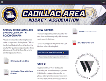 Tablet Screenshot of cadillachockey.com